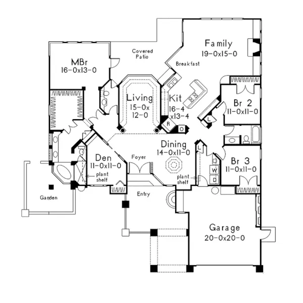 Southwestern House Plan First Floor - Wynehaven Luxury Florida Home 048D-0004 - Shop House Plans and More