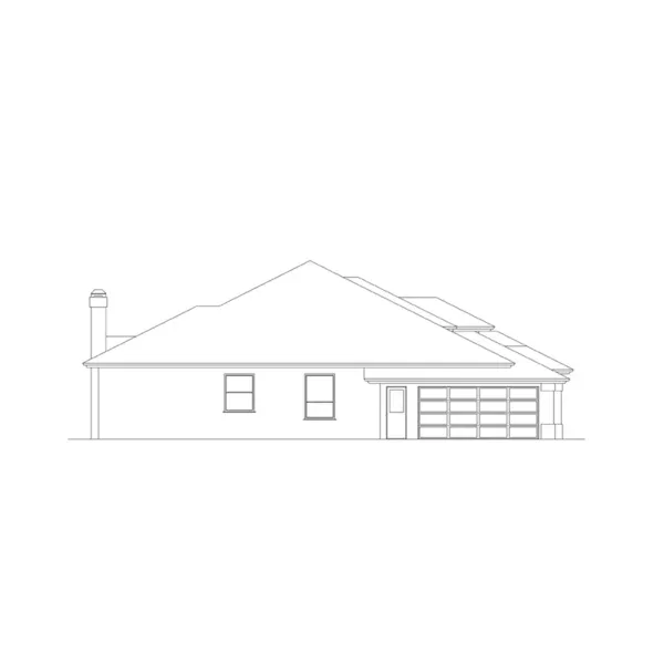 Southwestern House Plan Left Elevation - Valrico Florida Sunbelt Home 048D-0005 - Shop House Plans and More