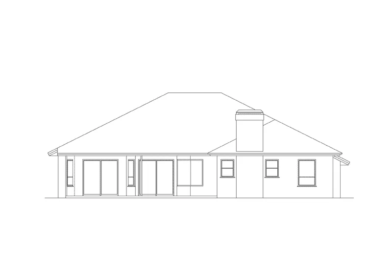 Southwestern House Plan Rear Elevation - Valrico Florida Sunbelt Home 048D-0005 - Shop House Plans and More