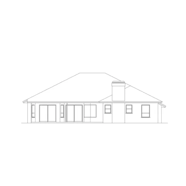 Southwestern House Plan Rear Elevation - Valrico Florida Sunbelt Home 048D-0005 - Shop House Plans and More