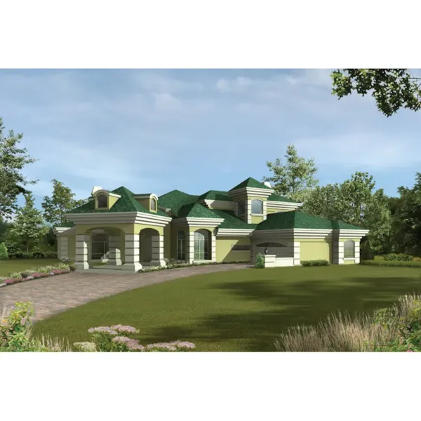 Luxury Stucco Home With Grand Porte-Cochere