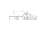 Santa Fe House Plan Left Elevation - Royalspring Modern Sunbelt Home 048D-0007 - Shop House Plans and More