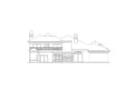 Santa Fe House Plan Rear Elevation - Royalspring Modern Sunbelt Home 048D-0007 - Shop House Plans and More