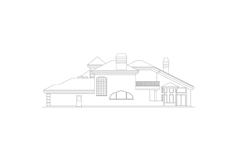 Sunbelt House Plan Right Elevation - Royalspring Modern Sunbelt Home 048D-0007 - Shop House Plans and More