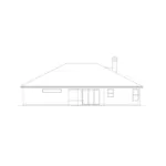 Ranch House Plan Rear Elevation - Rose Way Florida Style Home 048D-0008 - Shop House Plans and More