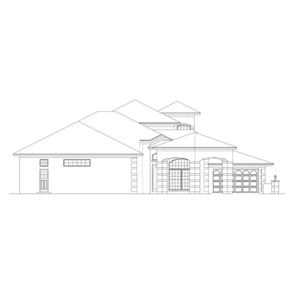 Florida House Plan Left Elevation - Coral Way Mediterranean Home 048D-0010 - Search House Plans and More