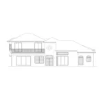 Florida House Plan Rear Elevation - Coral Way Mediterranean Home 048D-0010 - Search House Plans and More