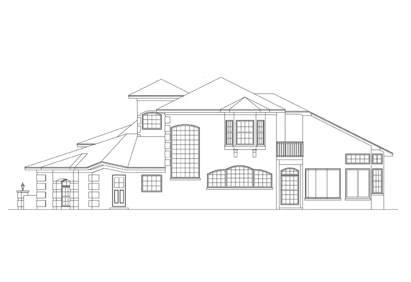 Sunbelt House Plan Right Elevation - Coral Way Mediterranean Home 048D-0010 - Search House Plans and More