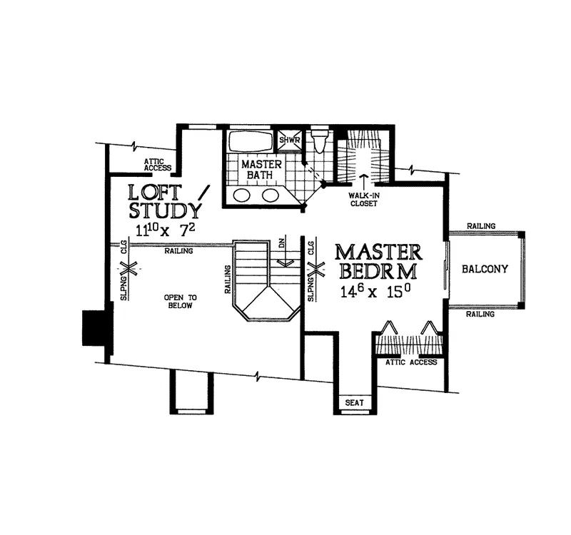 Country House Plan Second Floor - Rhodes Country Home 049D-0009 - Shop House Plans and More