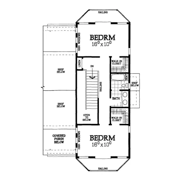 Rustic House Plan Second Floor - Marlan Country Home 049D-0011 - Shop House Plans and More