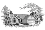 Traditional House Plan Front of House 051D-0005