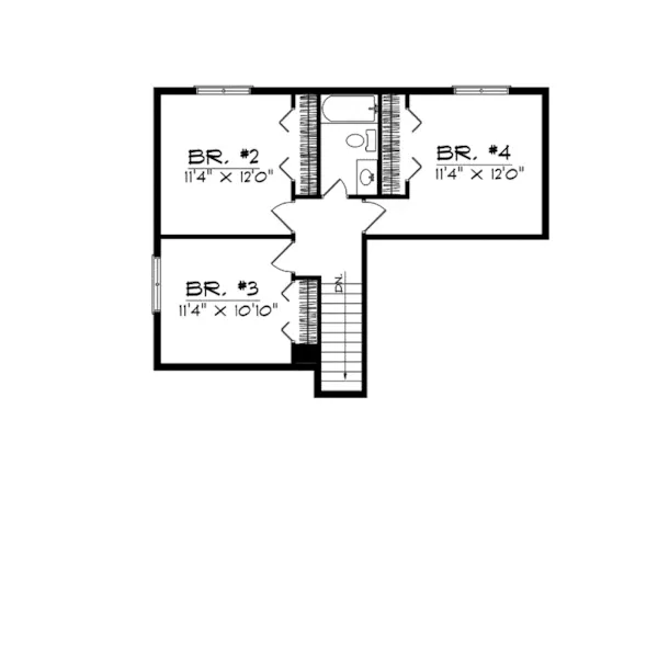 Neoclassical House Plan Second Floor - Mt. Dora Ranch Home 051D-0009 - Shop House Plans and More