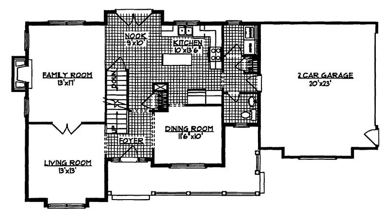 Farmhouse Plan First Floor - Charlevoix Victorian Home 051D-0019 - Search House Plans and More