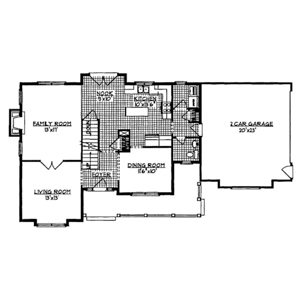 Southern House Plan First Floor - Charlevoix Victorian Home 051D-0019 - Search House Plans and More