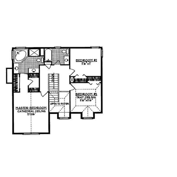 Southern House Plan Second Floor - Charlevoix Victorian Home 051D-0019 - Search House Plans and More