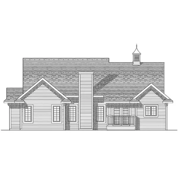 Neoclassical House Plan Rear Elevation - Elmcreek Narrow Lot Home 051D-0052 - Search House Plans and More