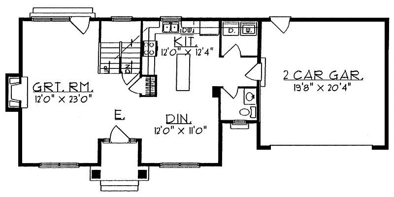 Traditional House Plan First Floor - Edina Hill Traditional Home 051D-0059 - Search House Plans and More