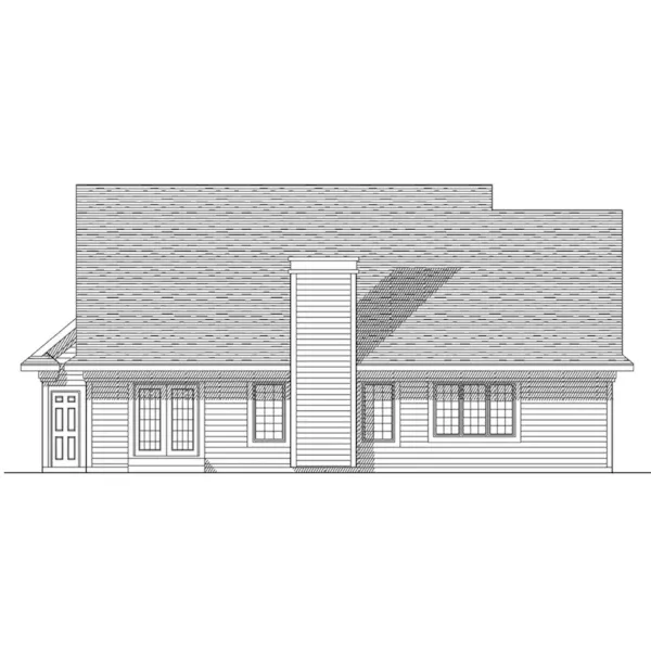 Traditional House Plan Rear Elevation - Mendota Spring Ranch Home 051D-0061 - Shop House Plans and More