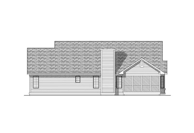 Traditional House Plan Rear Elevation - Cannon Point Ranch Home 051D-0069 - Search House Plans and More