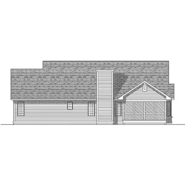 Traditional House Plan Rear Elevation - Cannon Point Ranch Home 051D-0069 - Search House Plans and More