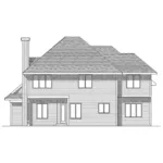 Contemporary House Plan Rear Elevation - Hollycrest Contemporary Home 051D-0070 - Search House Plans and More