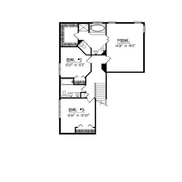 Contemporary House Plan Second Floor - Allon Narrow Lot Home 051D-0071 - Search House Plans and More