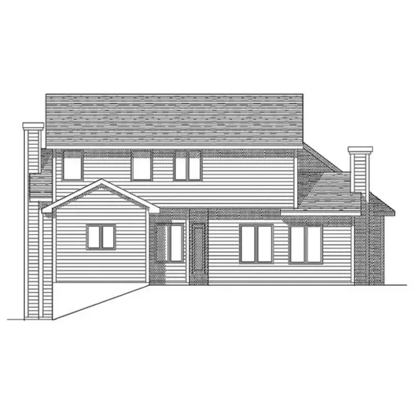 Modern House Plan Rear Elevation - Allon Narrow Lot Home 051D-0071 - Search House Plans and More