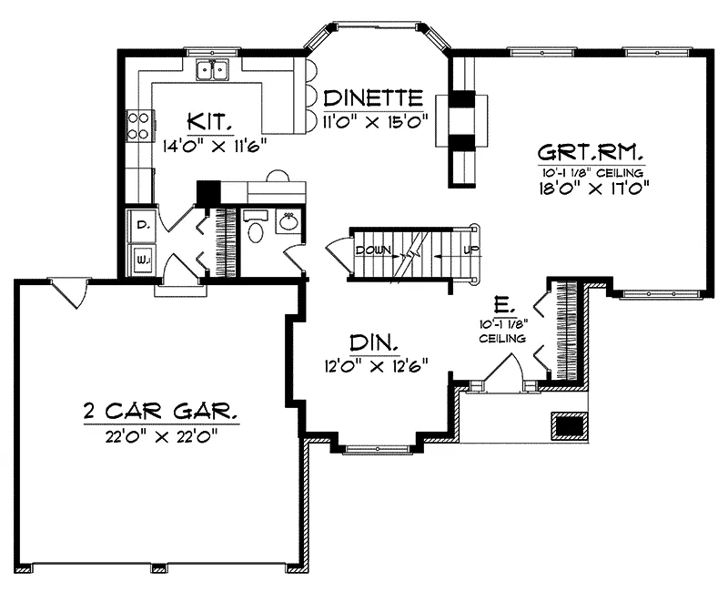 Traditional House Plan First Floor - Malborough Traditional Home 051D-0075 - Shop House Plans and More