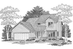 Two Story House Plan Is Ideal For A Narrow Lot