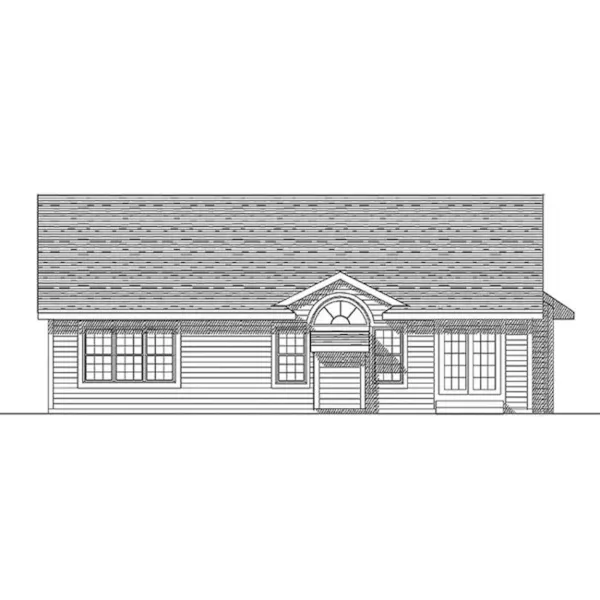 Traditional House Plan Rear Elevation - Clarks Green Ranch Home 051D-0078 - Search House Plans and More