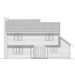 Traditional House Plan Rear Elevation - Farley Narrow Lot Home 051D-0080 - Search House Plans and More