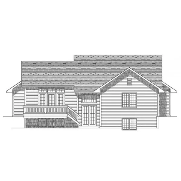 Traditional House Plan Rear Elevation - Bansbach Traditional Ranch Home 051D-0083 - Search House Plans and More