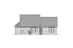 Neoclassical House Plan Rear Elevation - Voltaire Ranch Home 051D-0084 - Shop House Plans and More
