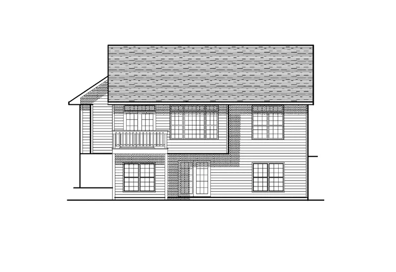 Ranch House Plan Rear Elevation - Balwyck Ranch Home 051D-0085 - Search House Plans and More