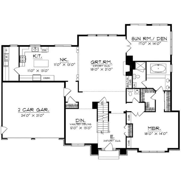 Luxury House Plan First Floor - Pebblecreek Luxury Home 051D-0088 - Shop House Plans and More