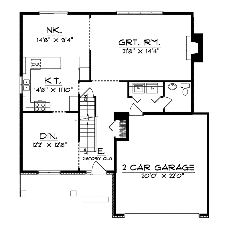 Country House Plan First Floor - Mendota Heights Narrow Lot Home 051D-0089 - Shop House Plans and More
