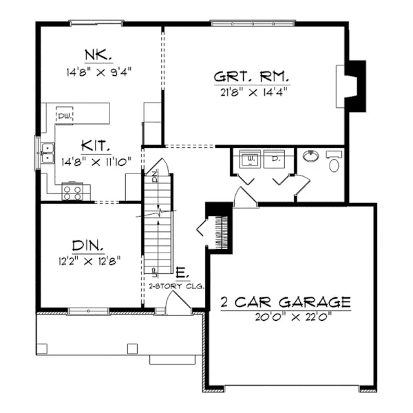 Traditional House Plan First Floor - Mendota Heights Narrow Lot Home 051D-0089 - Shop House Plans and More