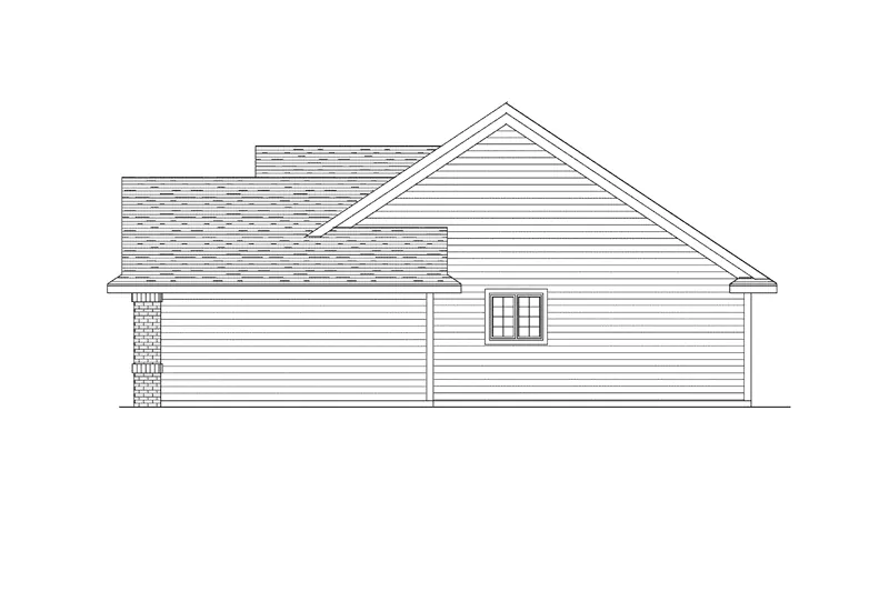 Traditional House Plan Right Elevation - Clooney Country Home 051D-0090 - Search House Plans and More