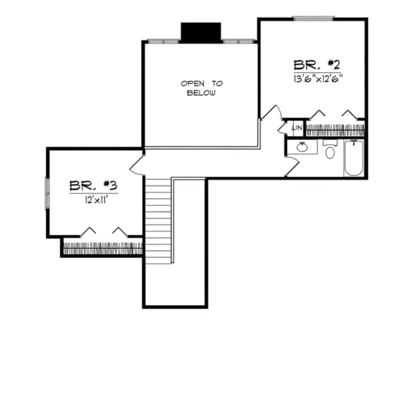 Traditional House Plan Second Floor - Holmby Hill Ranch Home 051D-0091 - Search House Plans and More