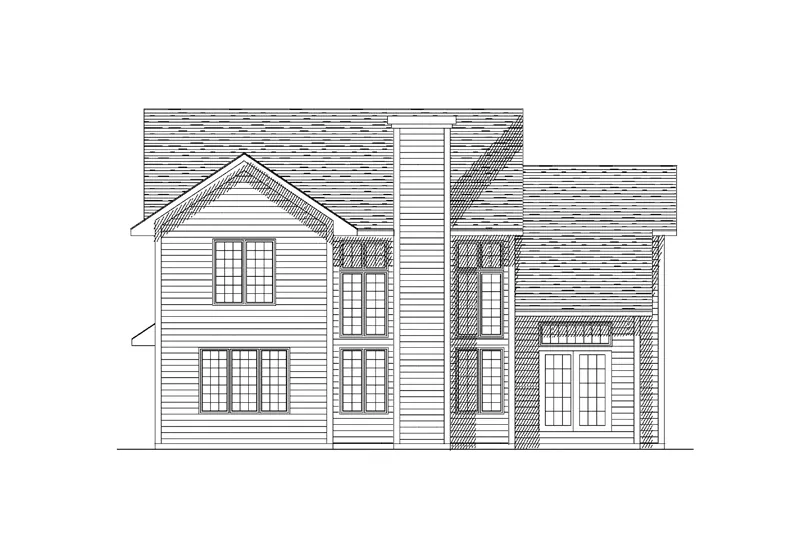 Traditional House Plan Rear Elevation - Holmby Hill Ranch Home 051D-0091 - Search House Plans and More