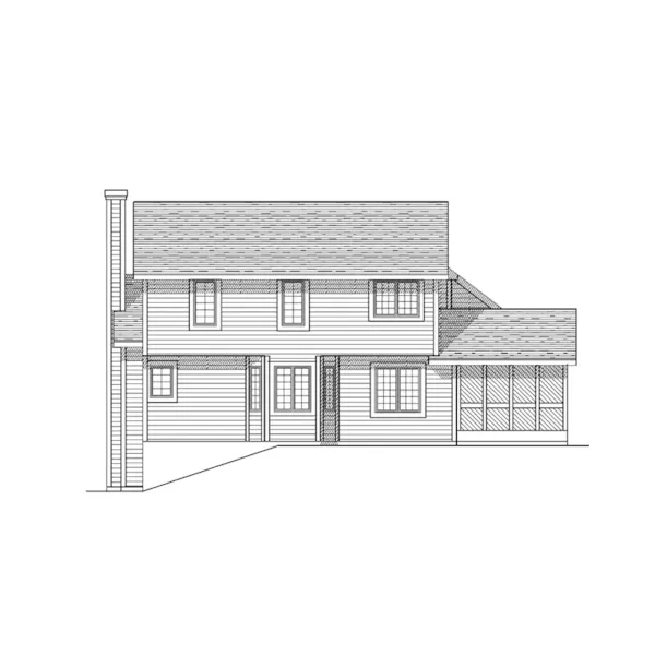 Modern House Plan Rear Elevation - Bastian Traditional Home 051D-0094 - Search House Plans and More