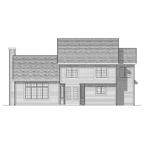 Traditional House Plan Rear Elevation - Eloise Traditional Home 051D-0095 - Search House Plans and More