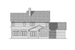 Tudor House Plan Rear Elevation - Kirklee Tudor Ranch Home 051D-0096 - Search House Plans and More