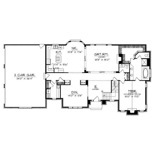 Luxury House Plan First Floor - Shavonne Luxury Home 051D-0100 - Shop House Plans and More