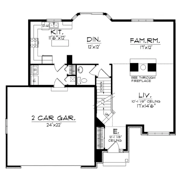 Neoclassical House Plan First Floor - Marland Hill Traditional Home 051D-0102 - Shop House Plans and More