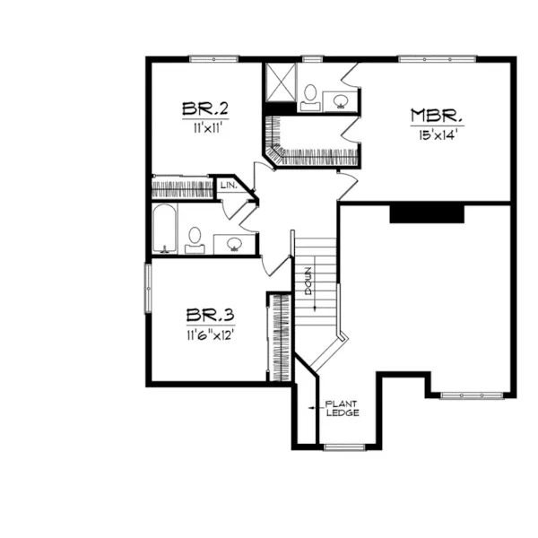 Neoclassical House Plan Second Floor - Marland Hill Traditional Home 051D-0102 - Shop House Plans and More