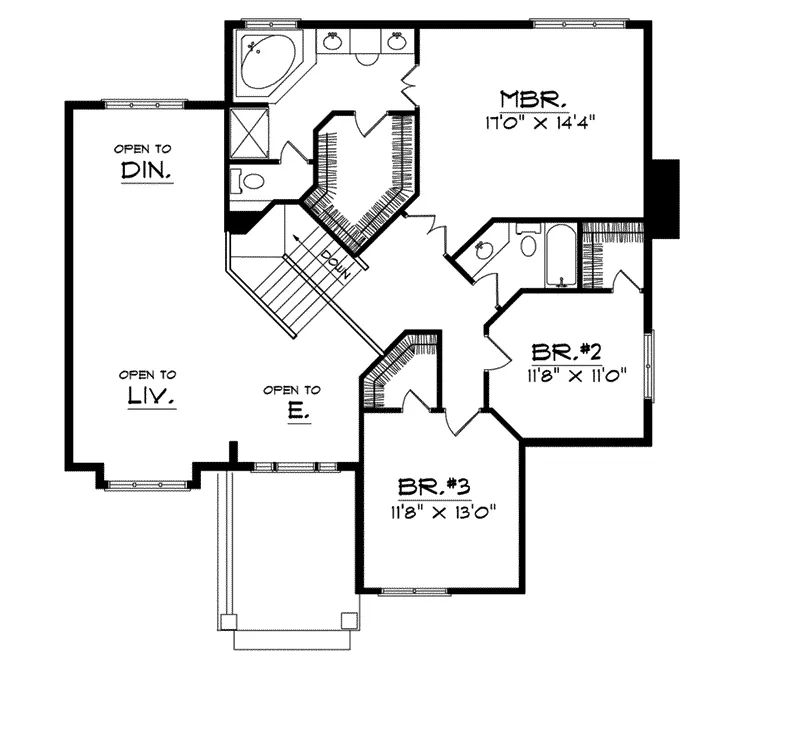 Traditional House Plan Second Floor - Norell Traditional Home 051D-0104 - Shop House Plans and More