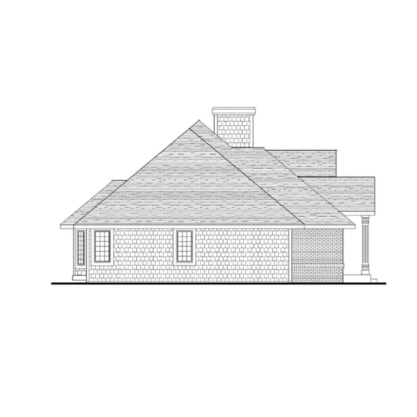 Neoclassical House Plan Left Elevation - Willenbrock Ranch Home 051D-0106 - Shop House Plans and More