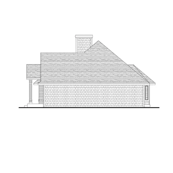 Neoclassical House Plan Right Elevation - Willenbrock Ranch Home 051D-0106 - Shop House Plans and More