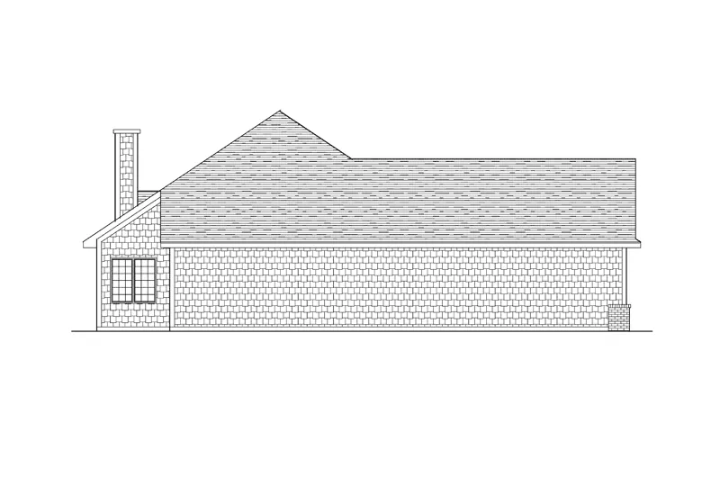 Shingle House Plan Left Elevation - Carmichael Ranch Home 051D-0107 - Search House Plans and More